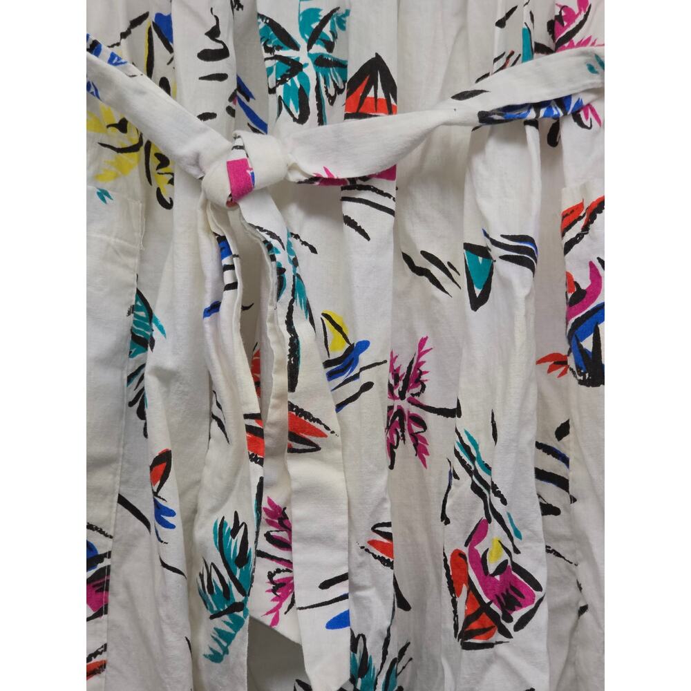 Vintage Ms. Paquette California Tropical Palm Print Midi Skirt Medium Made USA - Picture 4 of 10